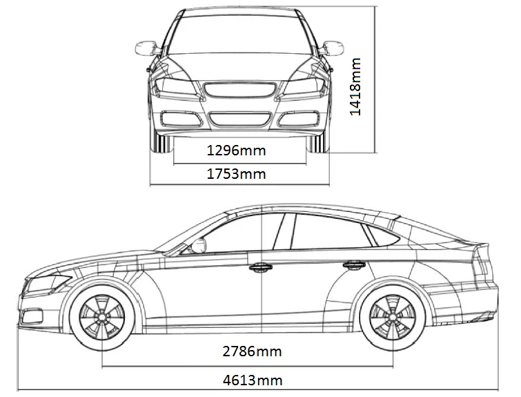 Car measurement blueprint